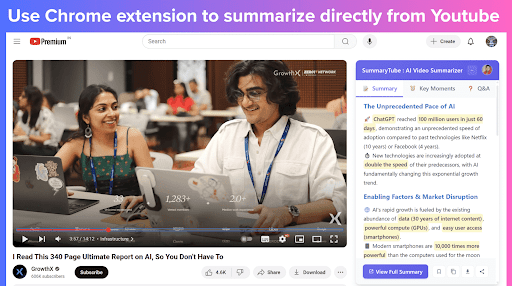 YouTube AI Summary Instantly