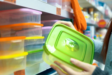 Essential food and janitorial storage containers, as well as janitorial products for business